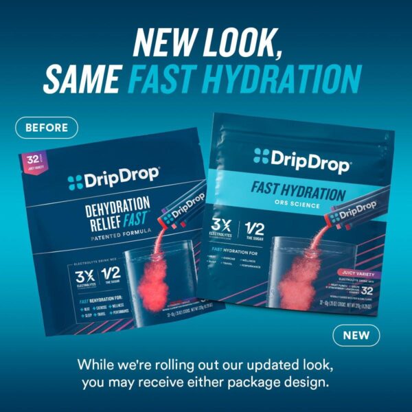 DripDrop Hydration - Bold Variety Pack - Watermelon, Berry, Lemon, Orange | Electrolyte Powder Drink Mix | Hydration Packets | Non-GMO, Gluten Free, Vegan | 1 Pack (32 Servings) - Image 5