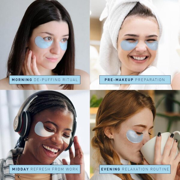 Enaskin Naturals Under Eye Patches for Dark Circles: 30 Pairs Retinol Collagen Eye Gels Mask - Reduce Wrinkles Puffy and Bags - Skin Treatment Pads - Anti Aging Moisturizer For Women (Blue) - Image 8