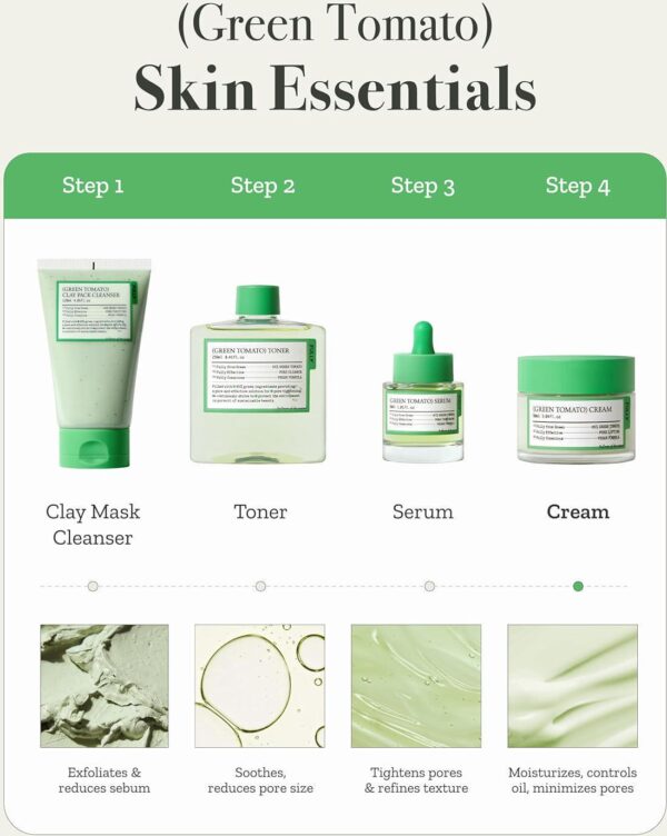 FULLY Green Tomato Facial Cream, Pore Lifting with 65% Green Tomato Extract and Vitamin C, Facial Moisturizer for Hydration and Elastcity, Fragrance Free, Vegan and Dermatologically Tested, 3.04 fl,oz - Image 7