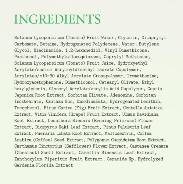 FULLY Green Tomato Facial Cream, Pore Lifting with 65% Green Tomato Extract and Vitamin C, Facial Moisturizer for Hydration and Elastcity, Fragrance Free, Vegan and Dermatologically Tested, 3.04 fl,oz - Image 6
