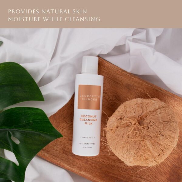 Georgette Klinger Coconut Cleansing Milk - Natural Face Wash for Women, Gentle Makeup Remover that Restores Moisture with Nutrient-rich Coconut Oil, Vegan for All Skin Types - 6.7 oz - Image 6