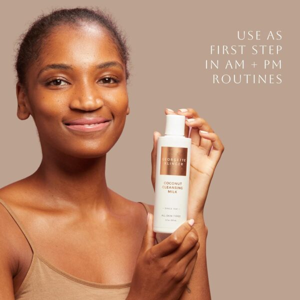 Georgette Klinger Coconut Cleansing Milk - Natural Face Wash for Women, Gentle Makeup Remover that Restores Moisture with Nutrient-rich Coconut Oil, Vegan for All Skin Types - 6.7 oz - Image 5