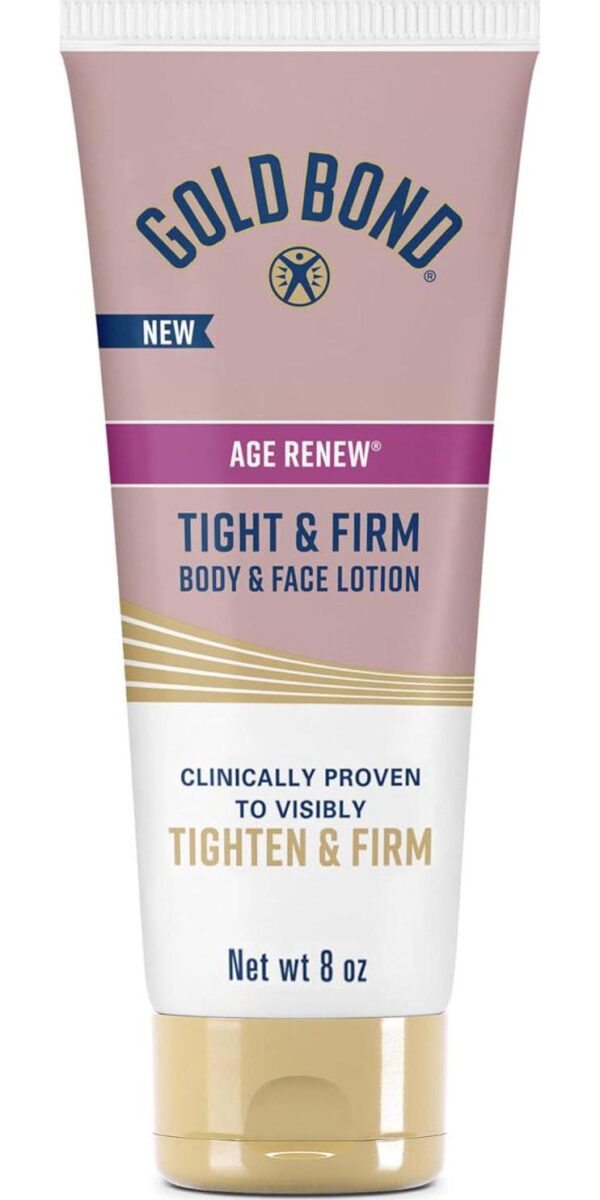 Gold Bond Age Renew Tight and Firm Body and Face Lotion with Proteins and Lipids, Skin Firming Lotion for Aging, Dry Skin, 8 oz.
