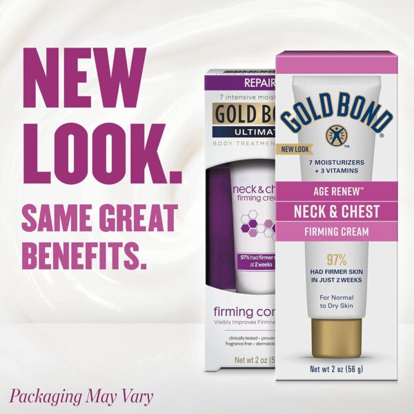 Gold Bond Age Renew Neck and Chest Firming Age Renew Cream, 2 oz., Clinically Tested Skin Firming Cream - Image 4
