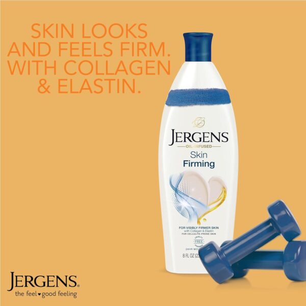 Jergens Skin Firming Body Lotion for Dry to Extra Dry Skin, Skin Tightening Cream with Collagen and Elastin, Hydralucence Blend Formula, 16.8 oz - Image 3