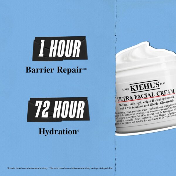 Kiehl's Ultra Facial Cream, with 4.5% Squalane to Strengthen Skin's Moisture Barrier, Skin Feels Softer and Smoother, Long-Lasting Hydration, Easy and Fast-Absorbing, Suitable for All Skin Types - Image 4
