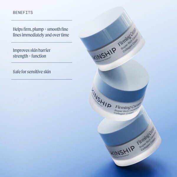 Kinship Super Rich Collagen + Ceramide Firming Cream - Anti-Aging Barrier Repair for Sensitive Skin - Moisturize + Tighten - Smooth Fine Lines - Synthetic Fragrance-Free + Dermatologist Approved - Image 3