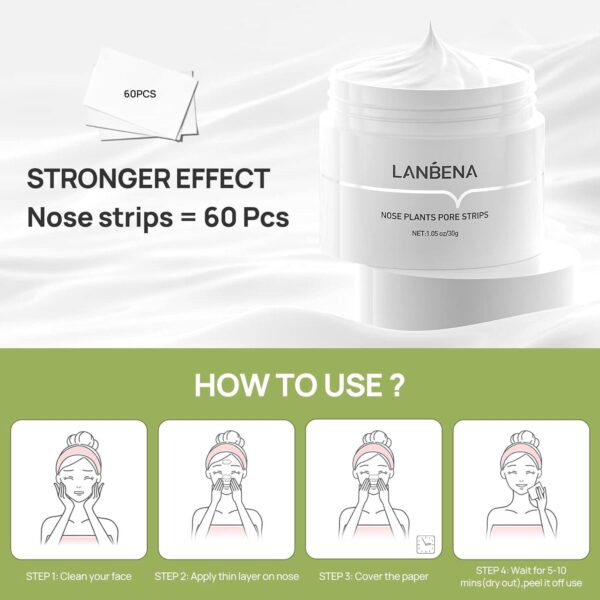 LANBENA Blackhead Remover - Peel Off Mask for Nose and Face, Blackhead Removal Kit 1.05oz - Image 6