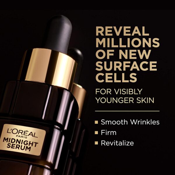 L'Oreal Paris Age Perfect Anti-Aging Midnight Face Serum, Reduce Wrinkles 1oz + Eye Cream Sample - Image 2