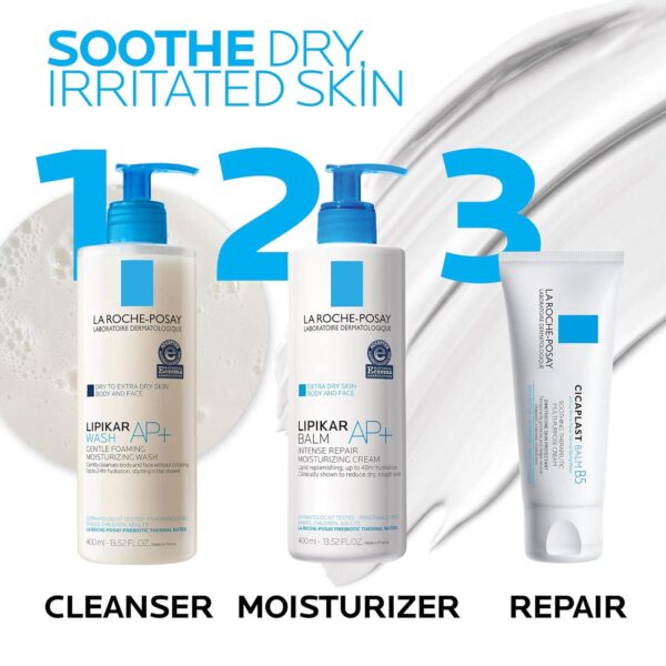 La Roche-Posay Cicaplast Balm B5, Healing Ointment and Soothing Therapeutic Multi Purpose Cream for Dry and Irritated Skin, Body and Hand Balm, Baby Safe, Fragrance Free - Image 7