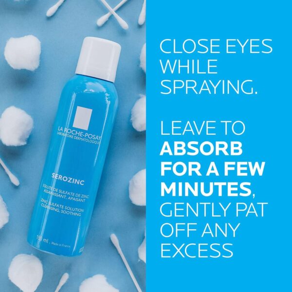 La Roche-Posay Serozinc Face Toner for Oily Skin with Zinc, Mattifying Face Spray and Acne/Prone Skin Toner to Reduce Shine for Oil Control, Alcohol Free Face Mist , 5 Fl Oz (Pack of 1) - Image 4