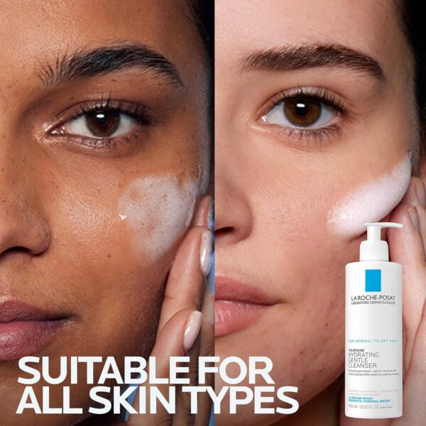 La Roche-Posay Toleriane Hydrating Gentle Face Cleanser | Hydrating Facial Cleanser With Niacinamide + Ceramides | Daily Face Wash For Dry Skin To Normal Skin | Sensitive Skin Tested | Fragrance Free - Image 5