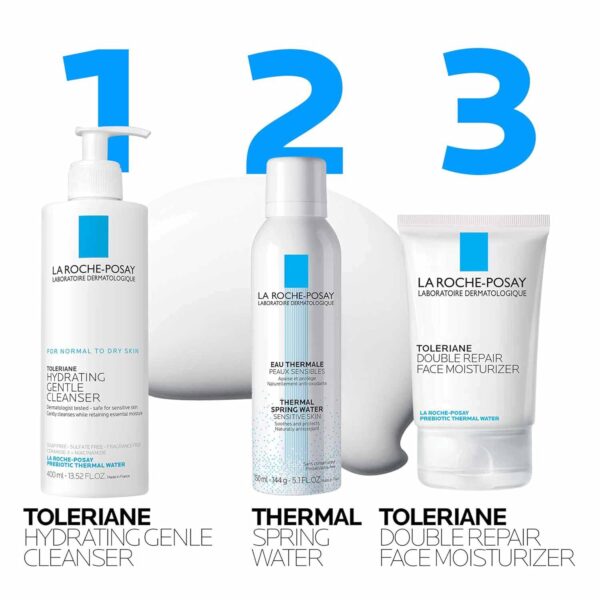 La Roche-Posay Toleriane Hydrating Gentle Face Cleanser | Hydrating Facial Cleanser With Niacinamide + Ceramides | Daily Face Wash For Dry Skin To Normal Skin | Sensitive Skin Tested | Fragrance Free - Image 9
