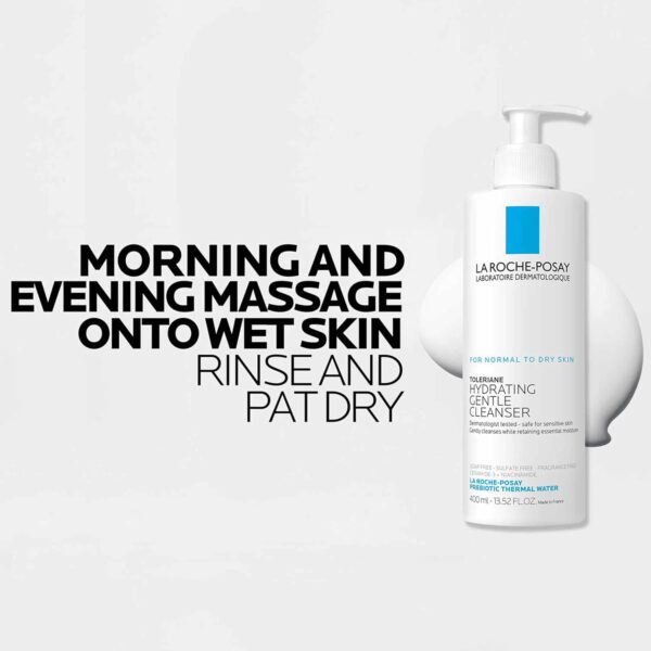 La Roche-Posay Toleriane Hydrating Gentle Face Cleanser | Hydrating Facial Cleanser With Niacinamide + Ceramides | Daily Face Wash For Dry Skin To Normal Skin | Sensitive Skin Tested | Fragrance Free - Image 8