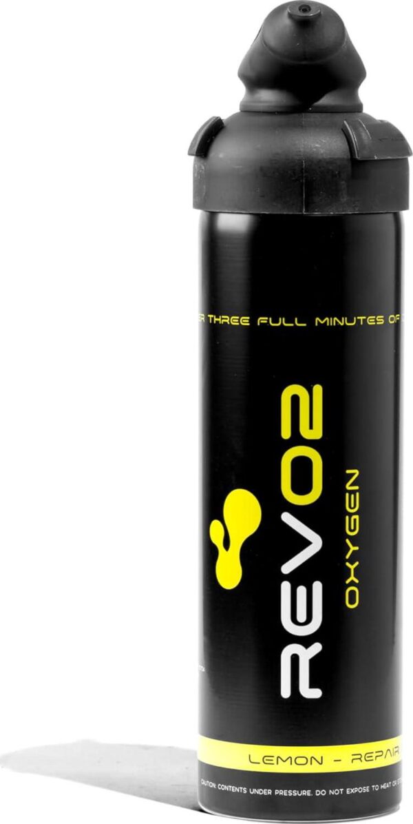 Lemon 98% Oxygen Can - Recovery and Immunity - Zero Leak Mouth Piece, Rotating Trigger Lock - Combat Post-Workout Exhaustion and Boost Immune System and Respiratory Health
