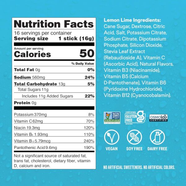 Liquid I.V. Hydration Multiplier - Lemon Lime | Electrolyte Powder Drink Mix | 1 Pack (16 Servings) - Image 4