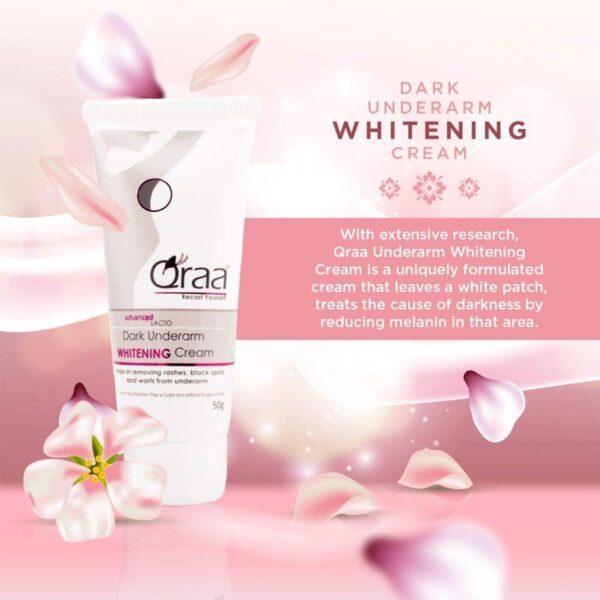 M.P.Qraa Advanced Lacto Dark Underarm Whitening Cream, 50g For even toned underarms - Image 2