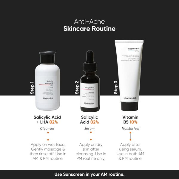 Minimalist 2% Salicylic Acid Serum For Acne, Blackhead and Open Pores | Reduces Excess Oil and Bumpy Texture | BHA Liquid Exfoliant for Acne Prone and Oily Skin | For Women and Men | 1 Fl Oz/30ml - Image 5