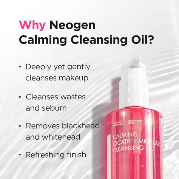 NEOGEN Calming Cleansing Oil Cica Tree Micellar 10.14Fl.Oz(300ml) - Cleansing oil for Sensitive Skin/Korean Skin Care/K-Beauty - Image 3