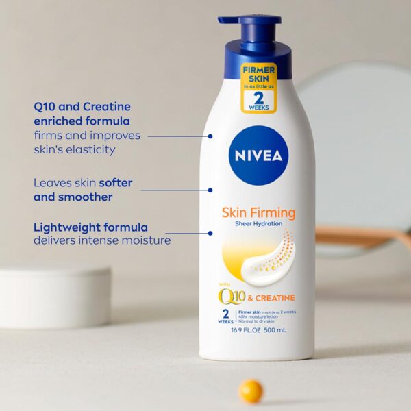NIVEA Skin Firming Body Lotion Variety Pack with 16.9 Fl Oz Hydrating Body Lotion and 6.7 Oz Skin Firming Gel Cream - Image 4