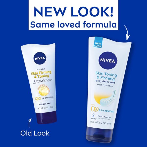 NIVEA Skin Firming and Toning Body Gel Cream with Q10, Firming Body Cream, Moisturizing Skin Cream, 6.7 Oz Tube - Image 2