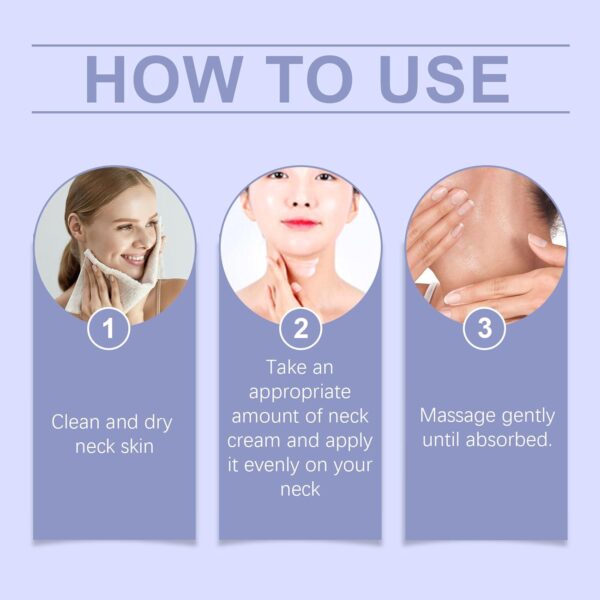 Neck Creams for Tightening and Firming, Neck Firming Cream, Aging Treatment for Wrinkles Sagging Skin for an Even Skin Tone and Neck Lift with Pro-Active Firming Complex - Image 9