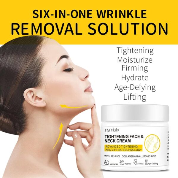 Neck Tightening Cream, Neck Cream, Skin Tightening Cream for Face, Neck, Chest and Décolleté, Neck Firming Cream for Tightening and Wrinkles for an Even Skin Tone and Neck Lift - Image 2