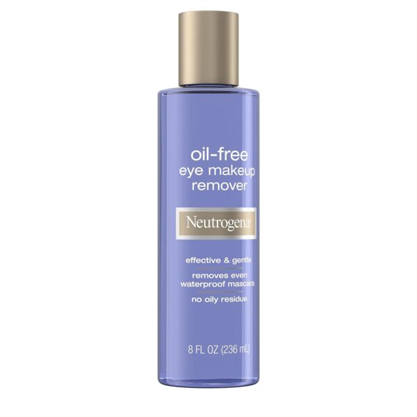 Neutrogena Gentle Oil-Free Eye Makeup Remover and Cleanser for Sensitive Eyes, Non-Greasy Makeup Remover, Waterproof Mascara Remover, Dermatologist and Ophthalmologist Tested, 8 fl. oz - Image 6
