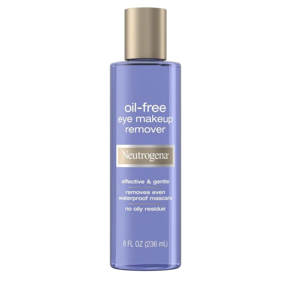 Neutrogena Gentle Oil-Free Eye Makeup Remover and Cleanser for Sensitive Eyes, Non-Greasy Makeup Remover, Waterproof Mascara Remover, Dermatologist and Ophthalmologist Tested, 8 fl. oz