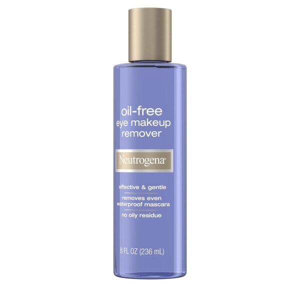 Neutrogena Gentle Oil-Free Eye Makeup Remover and Cleanser for Sensitive Eyes, Non-Greasy Makeup Remover, Waterproof Mascara Remover, Dermatologist and Ophthalmologist Tested, 8 fl. oz - Image 7