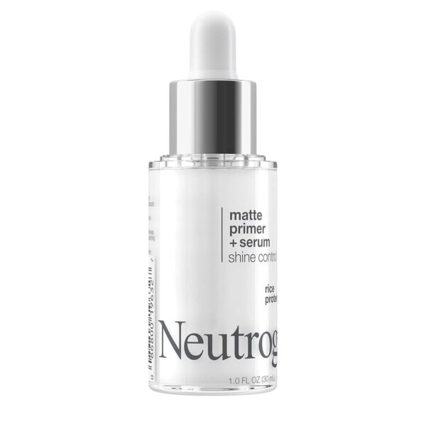Neutrogena Shine Control Matte Booster Face Primer and Serum, Skin-Mattifying Serum-to-Primer with Rice Protein, Absorbs Excess Oil and Keeps Skin Shine Free, 1.0 fl. oz - Image 8