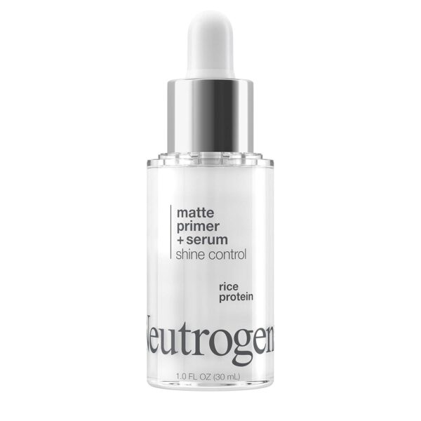 Neutrogena Shine Control Matte Booster Face Primer and Serum, Skin-Mattifying Serum-to-Primer with Rice Protein, Absorbs Excess Oil and Keeps Skin Shine Free, 1.0 fl. oz