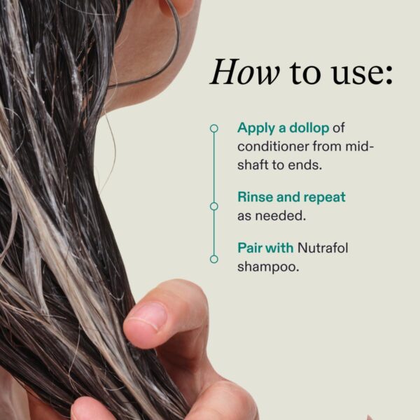 Nutrafol Conditioner, Physician-formulated for Thinning Hair, Moisturizing, Strengthening and Color Safe, Lightweight Protection - 8.1 Fl Oz Bottle - Image 8