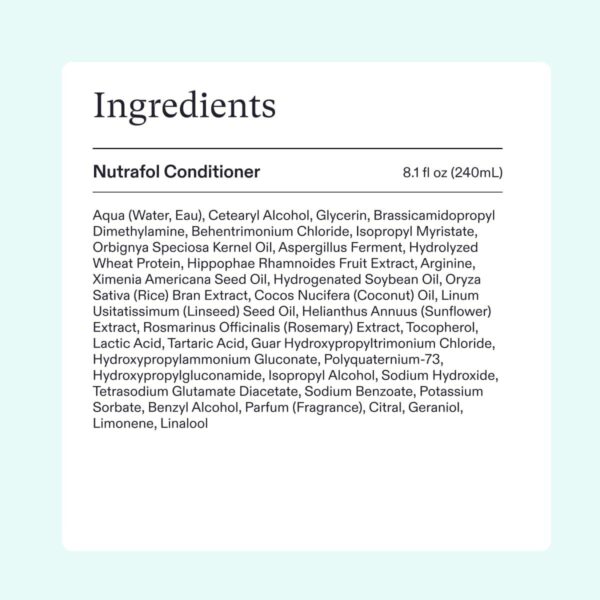 Nutrafol Conditioner, Physician-formulated for Thinning Hair, Moisturizing, Strengthening and Color Safe, Lightweight Protection - 8.1 Fl Oz Bottle - Image 6