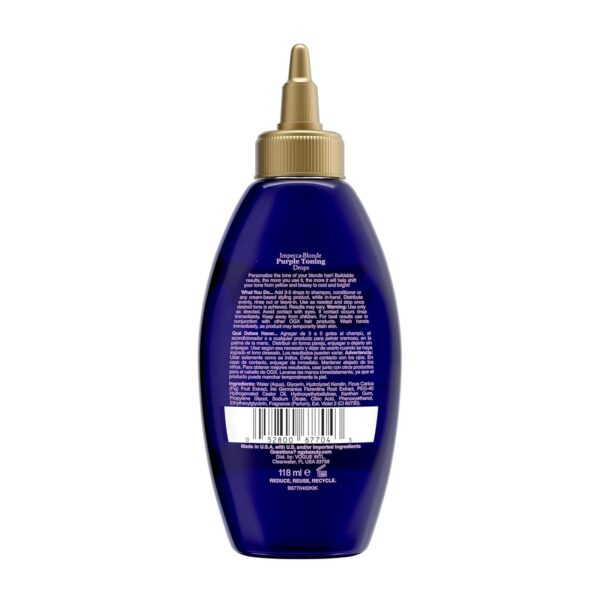 OGX Impecca-Blonde Purple Toning Drops for Blonde Enhance, 4 fl oz - Image 7