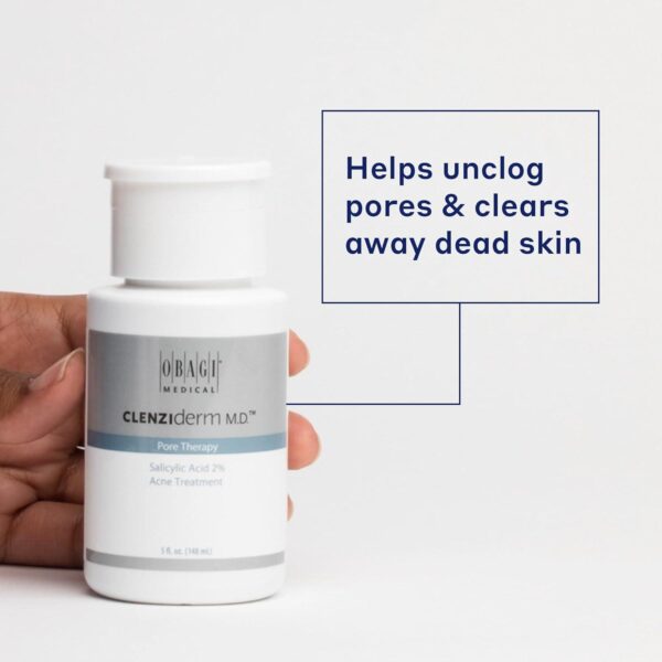 Obagi CLENZIderm M.D. Pore Therapy Exfoliating BHA Toner - Unclogs Pores with 2% Salicylic Acid Acne Treatment 5 oz - Image 4