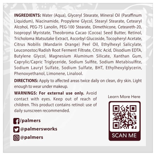 Palmer's Cocoa Butter Formula Eventone Fade Cream, Anti-Dark Spot Fade Cream with Vitamin E and Niacinamide, Helps Reduce Dark Spots and Age Spots, 2.7 Ounce - Image 6