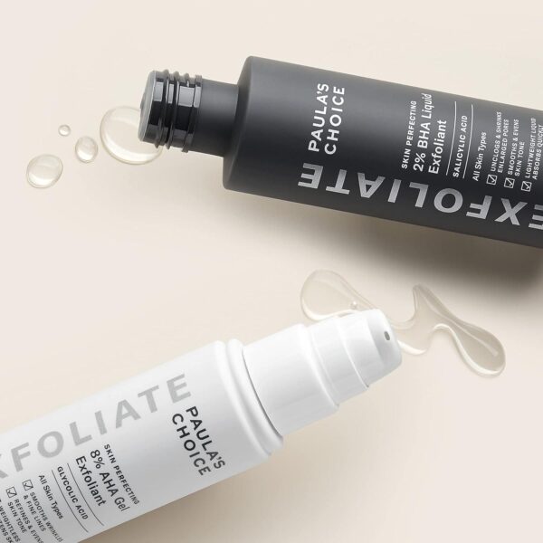 Paula's Choice SKIN PERFECTING 8% AHA Gel Exfoliant and 2% BHA Liquid Duo - Facial Exfoliants for Blackheads, Enlarged Pores, Wrinkles, and Fine Lines w/Glycolic and Salicylic Acid - Image 2