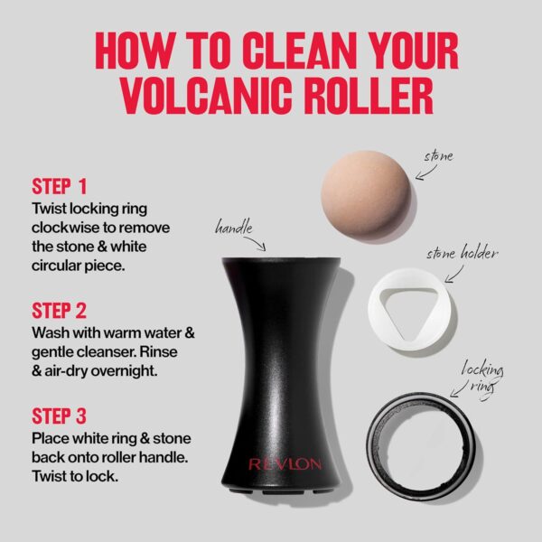 Revlon Oil-Absorbing Face Roller, Skincare Stocking Stuffers, Beauty Gift, Oily Skin Control, Volcanic Reusable Facial Skincare Tool, 1 Count - Image 9