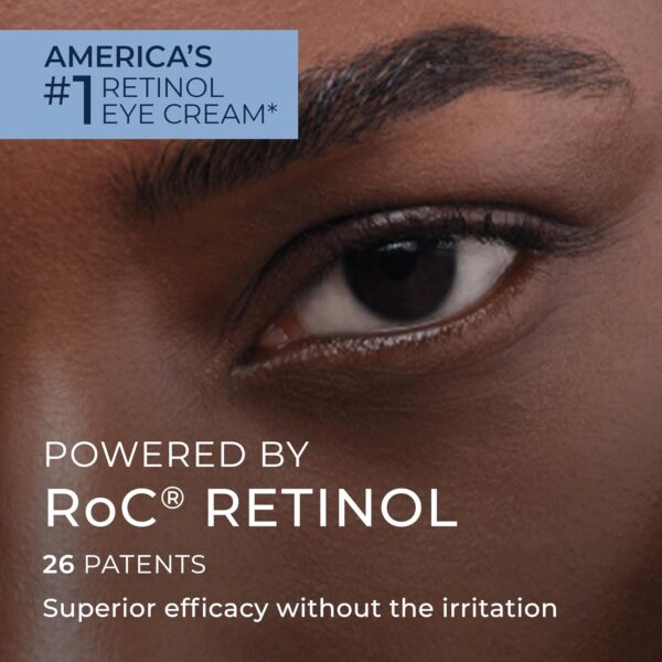 RoC Retinol Correxion Under Eye Cream for Dark Circles and Puffiness, Daily Wrinkle Cream, Anti Aging Line Smoothing Skin Care Treatment, Stocking Stuffers for Men and Women, 0.5 oz (Packaging May Vary) - Image 3