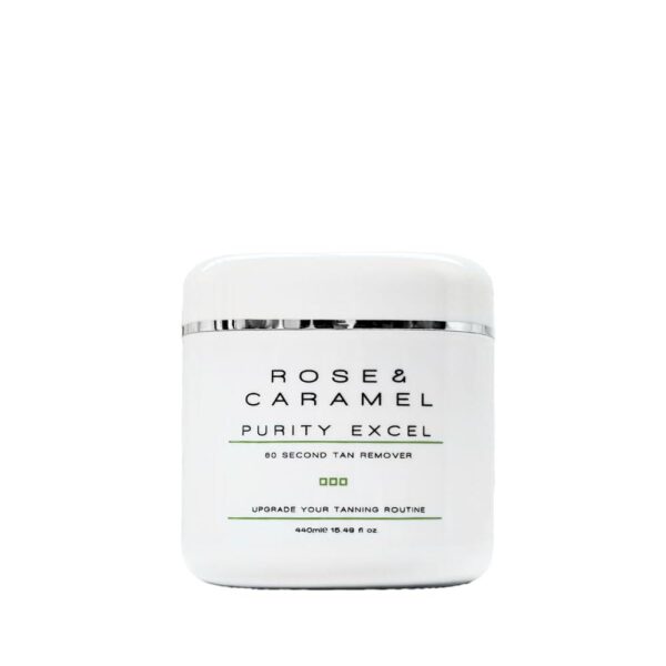 Rose and Caramel Purity Excel 60 Second Miracle Express Self Tan Remover Exfoliating Tan Eraser 440g fake tan remover, body scrub express tan eraser