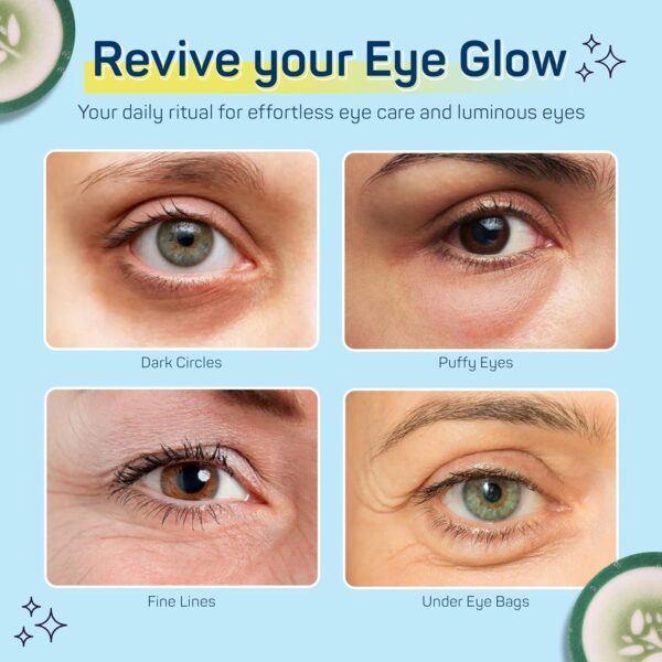 SpaLife Cooling Eye Pads - Korean Soothing Eye Pads for Dark Circles, Puffy Eyes, and Wrinkles - 48 Pads with Fruit + Vegetable Extracts - Revitalizing Hydrating Eye Pads for Eye Treatment (Cucumber) - Image 7