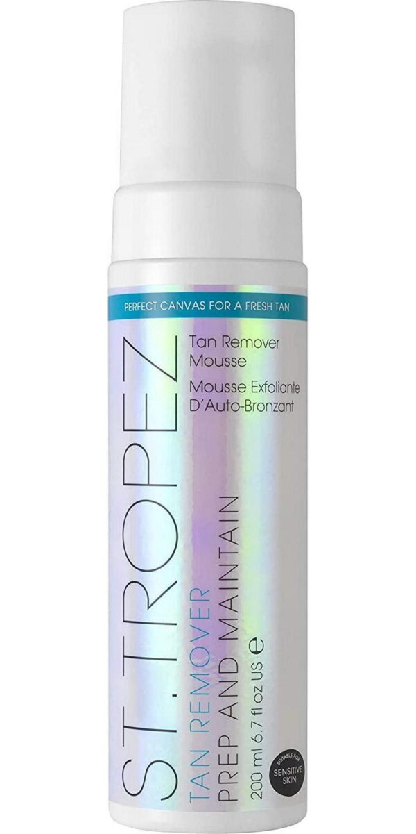 St.Tropez Tan Remover Mousse and Primer, 2-in-1 Prep and Maintain, Detox and Prime Skin, Sensitive Skin, Vegan, Natural and Cruelty Free, 6.7 Fl Oz