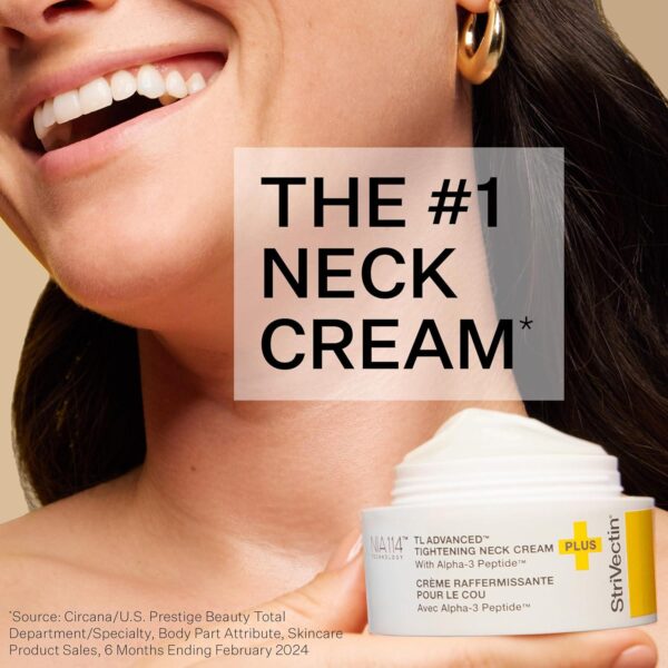 StriVectin Tighten and Lift Advanced Neck Cream PLUS with Alpha-3 Peptides for Neck and Décolleté, Smoothing Look of Wrinkles and Fine Lines, Improves Crepey Skin and Vertical Lines, for Soft Smooth Skin - Image 2