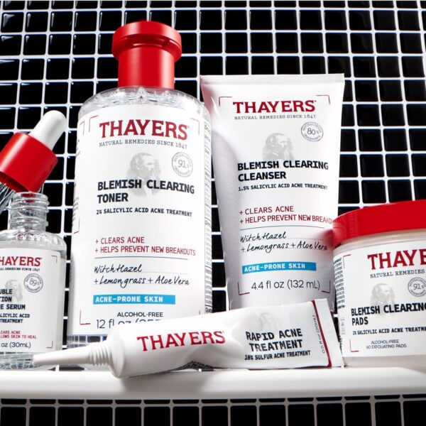 Thayers Blemish Clearing Acne Pads, Salicylic Acid Acne Treatment for Face, Pore Reducing, Exfoliating, and Soothing Skincare, Witch Hazel Toner Pads, 60 Ct - Image 5