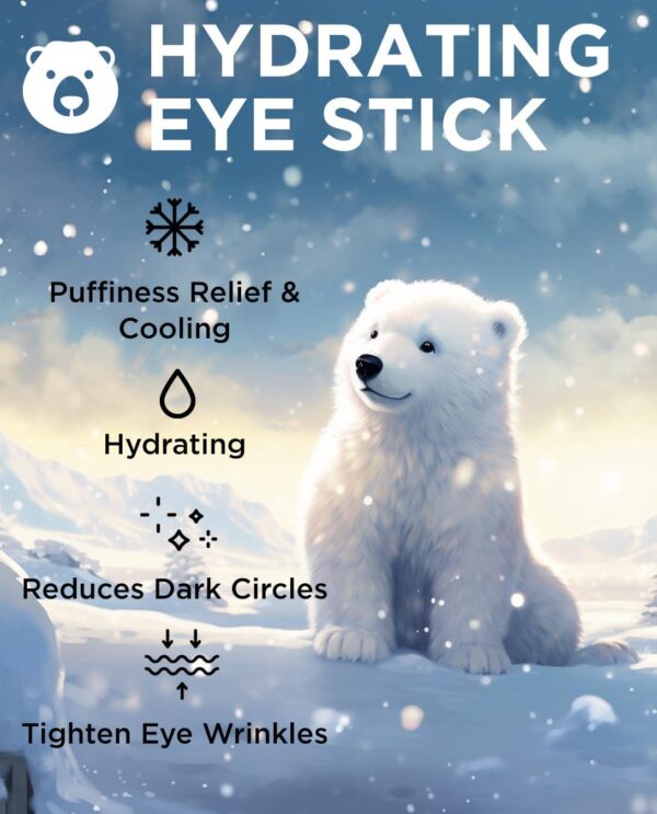 The SAEM Iceland Hydrating Eye Stick 0.24oz - Cooling Eye Balm for Dark Circles and Puffiness Under Eye Treatment - Reduce Wrinkles and Moisturizing - Minimize Dark and Puffy Eyes - Aqua Scent - Image 2