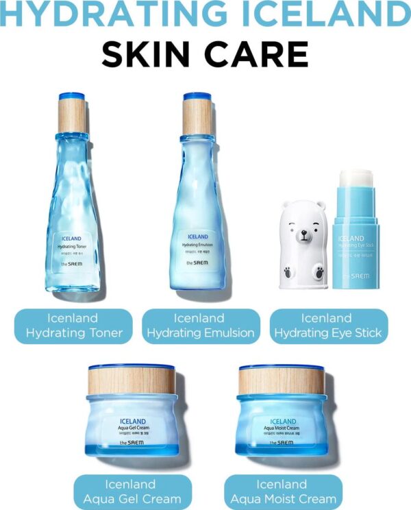 The SAEM Iceland Hydrating Eye Stick 0.24oz - Cooling Eye Balm for Dark Circles and Puffiness Under Eye Treatment - Reduce Wrinkles and Moisturizing - Minimize Dark and Puffy Eyes - Aqua Scent - Image 7