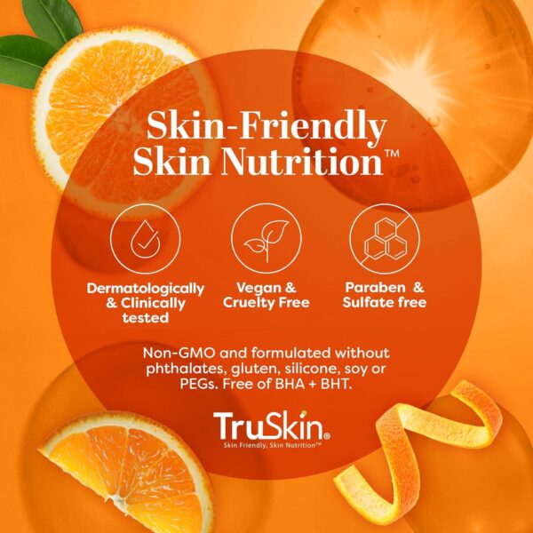 TruSkin Vitamin C Serum Anti Aging Facial Serum with Vitamin C, Hyaluronic Acid, Vitamin E and More Brightening Serum for Dark Spots, Even Skin Tone, Eye Area, Fine Lines and Wrinkles, 1 Fl Oz - Image 7