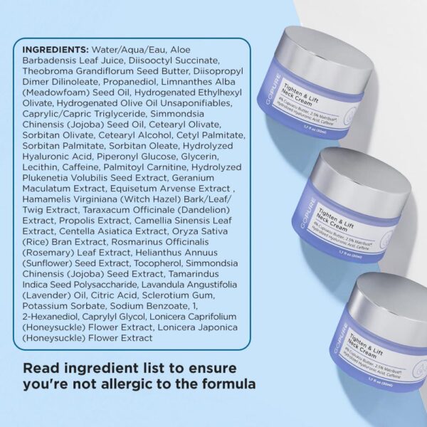 goPure Neck Firming Cream - Anti-Aging Neck Cream for Tightening and Wrinkles for an Even Skin Tone and Neck Lift - With Pro-Active Firming Complex, 1.7 oz - Image 8