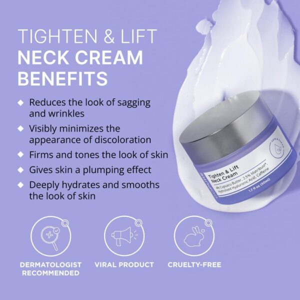 goPure Neck Firming Cream - Anti-Aging Neck Cream for Tightening and Wrinkles for an Even Skin Tone and Neck Lift - With Pro-Active Firming Complex, 1.7 oz - Image 2
